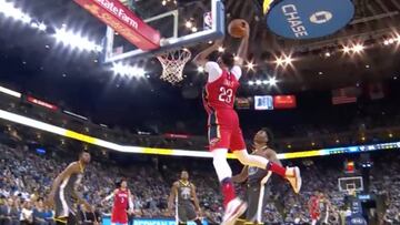 El brutal mate de Anthony Davis que silenció al Oracle Arena