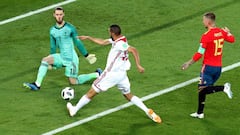 De Gea makes his first save of 2018 World Cup against Morocco