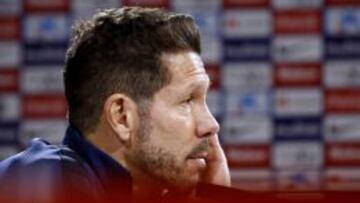 Simeone, durante una rueda de prensa.