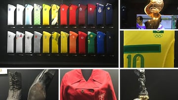 Algunos de los objetos de la Exposici&oacute;n del f&uacute;tbol femenino en Par&iacute;s.