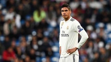 Raphael Varane, ex jugador del Real Madrid, durante un partido de Champions League.