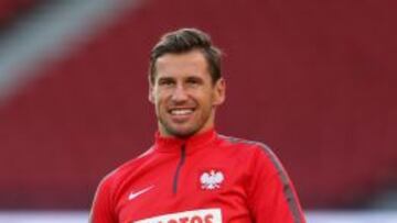 Grzegorz Krychowiak, con la selecci&oacute;n de Polonia.