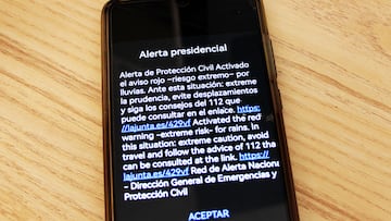 mensaje telefono movil aviso alerta proteccion civil