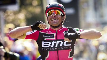 Van Avermaet celebra una de sus numerosas victorias al sprint