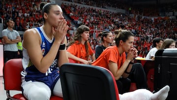 Raquel Carrera, tras producirse la lesión.