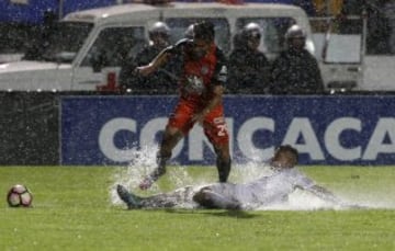 Detalle del partido de la Champions League de la CONCACAF entre el Olimpia y el Pachuca.