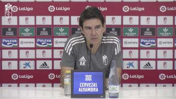Aitor Karanka durante su rueda de prensa de esta mañana.