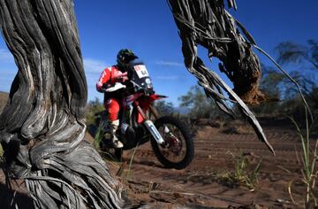 Decimotercera etapa entre San Juan y Córdoba. El piloto estadounidense Mark Samuels powers con Honda.