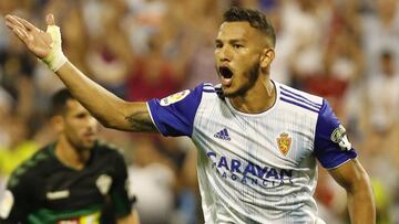 30/08/19  PARTIDO SEGUNDA DIVISION 
 ZARAGOZA - ELCHE  
 PRIMER GOL LUIS SUAREZ CHARRIS PENALTI 1-0 ALEGRIA