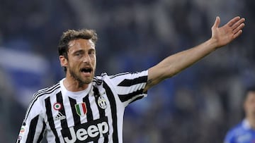 Marchisio, en un partido con la Juventus en abril de 2016.