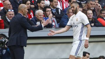 Zidane: "¿Benzema? Para meter goles tenemos a Cristiano..."