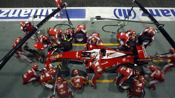 Sebastian Vettel durante el GP Singapur 2016.