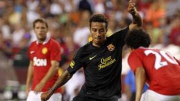 <b>GOLAZO. </b>Thiago a punto de fusilar a De Gea.