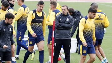 La plantilla del Alcorc&oacute;n, durante un entrenamiento.