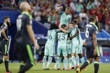 2-0. Nani celebró el segundo tanto.