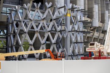 Continúan las obras en el Santiago Bernabéu