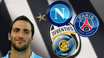 Inter-PSG y Nápoles ficharían con el dinero de la Juve por Higuaín