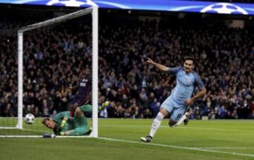 1-1. Ilkay Gundogan celebr¨® el tanto del empate.
