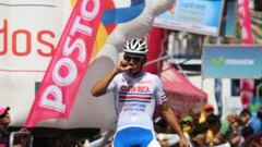 El costarricense gana la quinta etapa de la Vuelta Colombia. 