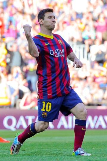 Lionel Messi celebra el 1-0.