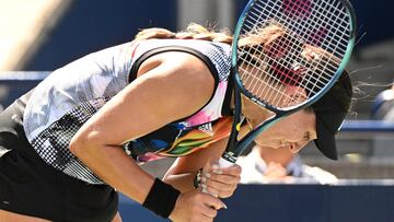 Pegula llama ¡°pasabolas¡± a Halep durante el partido