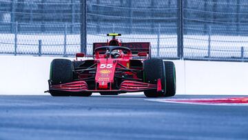 Carlos Sainz (Ferrari SF21). Sochi, Rusia. F1 2021.