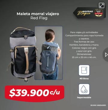 Esta es la maleta que causa furor por su precio en Tiendas D1.