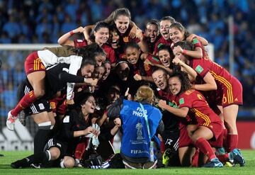 La selección española femenina campeona del mundo.