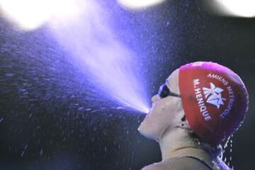 La nadadora Melmanie Henique durante el campeonato francés de natación.