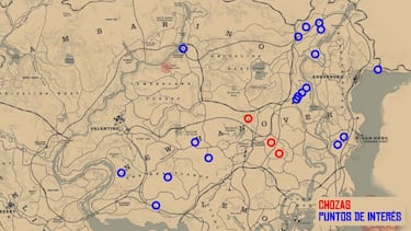 Todas las chozas y puntos de interés de Red Dead Redemption 2