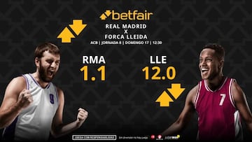 Real Madrid vs. Força Lleida: horario, TV, pronósticos, estadísticas y clasificación