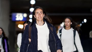 Rocío Gálvez, en la llegada del Real Madrid a Países Bajos para enfrentarse con el Twente en Champions.