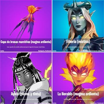 Todas las variantes de cosm&eacute;ticos nuevas del parche 22.30 de Fortnite