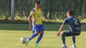 Arzamendía, durante el partido contra Las Palmas.
