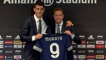 Morata, con Fabio Paratici.