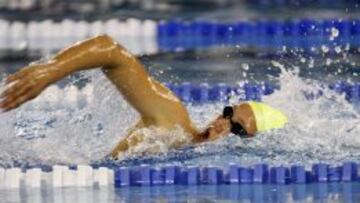 Mireia Belmonte, en la piscina de Pontevedra.