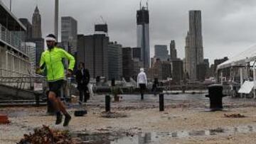 <b>EL PASO DE 'SANDY'. </b>Los efectos del huracán provocaron la suspensión de la maratón de Nueva York por primera vez desde 1970.