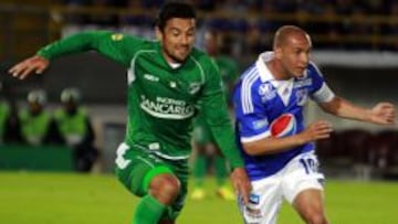 Andrés Pérez y Mayer Cándelo en el empate 1-1 del 26 de junio de 2013