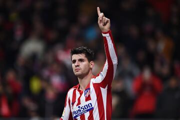 1-0. Álvaro Morata celebró el primer gol.