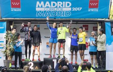 El podio de ganadores de Madrid corre por Madrid.