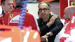 Marchionne, en el box de Ferrari.