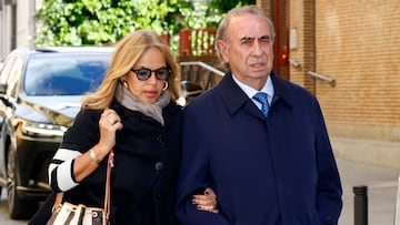 Begoña García Vaquero y Pedro Trapote a su llegada a la misa funeral de Fernando Gómez-Acebo y de Borbón, en la Catedral Castrense, a 08 de abril de 2024, en Madrid (España).
MISA;FUNERAL
Jose Velasco / Europa Press
08/04/2024