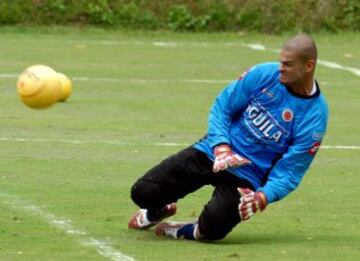 Miguel Calero, en un entrenamiento de la Selección Colombia.