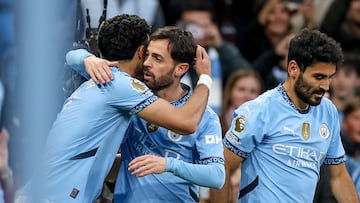 An injury time winner from Nunes saw City move to third in the table as they finally overcame a digged Aston Villa side at the Etihad Stadium.