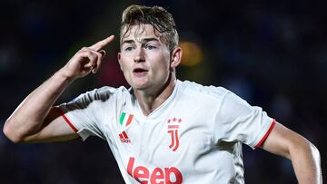 Matthijs de Ligt durante el Brescia-Juventus de la Serie A. 