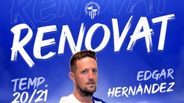 El Sabadell se asegura el gol: Edgar Hern¨¢ndez renueva