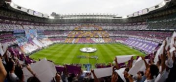 El Bernabéu realizó tifo en el partido de semifinal frente a la Juve 