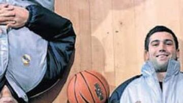 <b>FICHAJES BLANCOS. </b>Marko Milic y Blagota Sekulic, que debutará hoy, los dos refuerzos del Madrid.