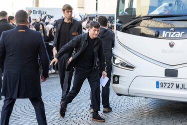 La llegada del Real Madrid a Leipzig