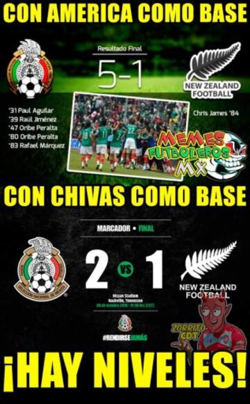 El México vs Nueva Zelanda aburrió, pero no a los memes